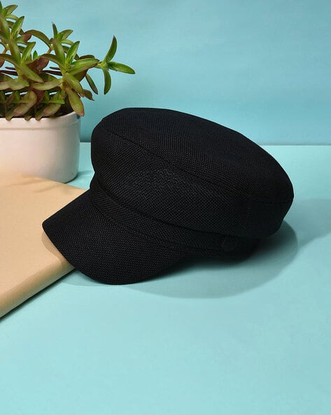 French Accent Textured Flat Cap
