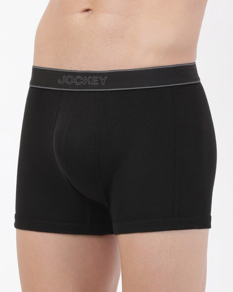 Jockey Men's Super Combed Cotton Ultrasoft Rib Solid Trunk