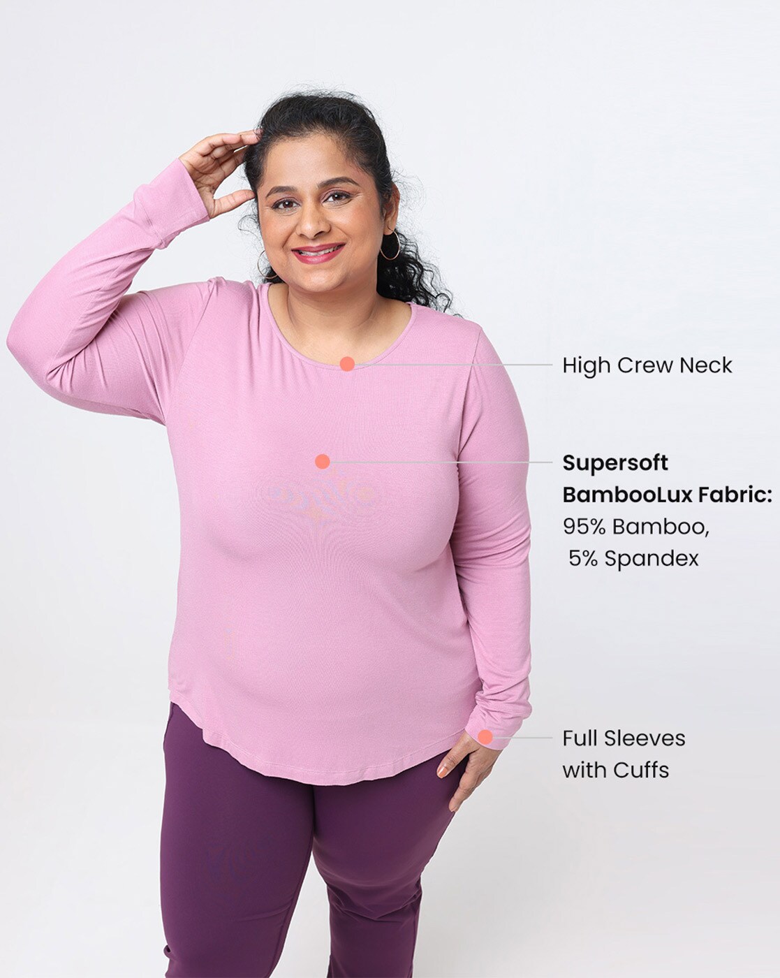 Buy Pink Tshirts for Women by BLISSCLUB Online