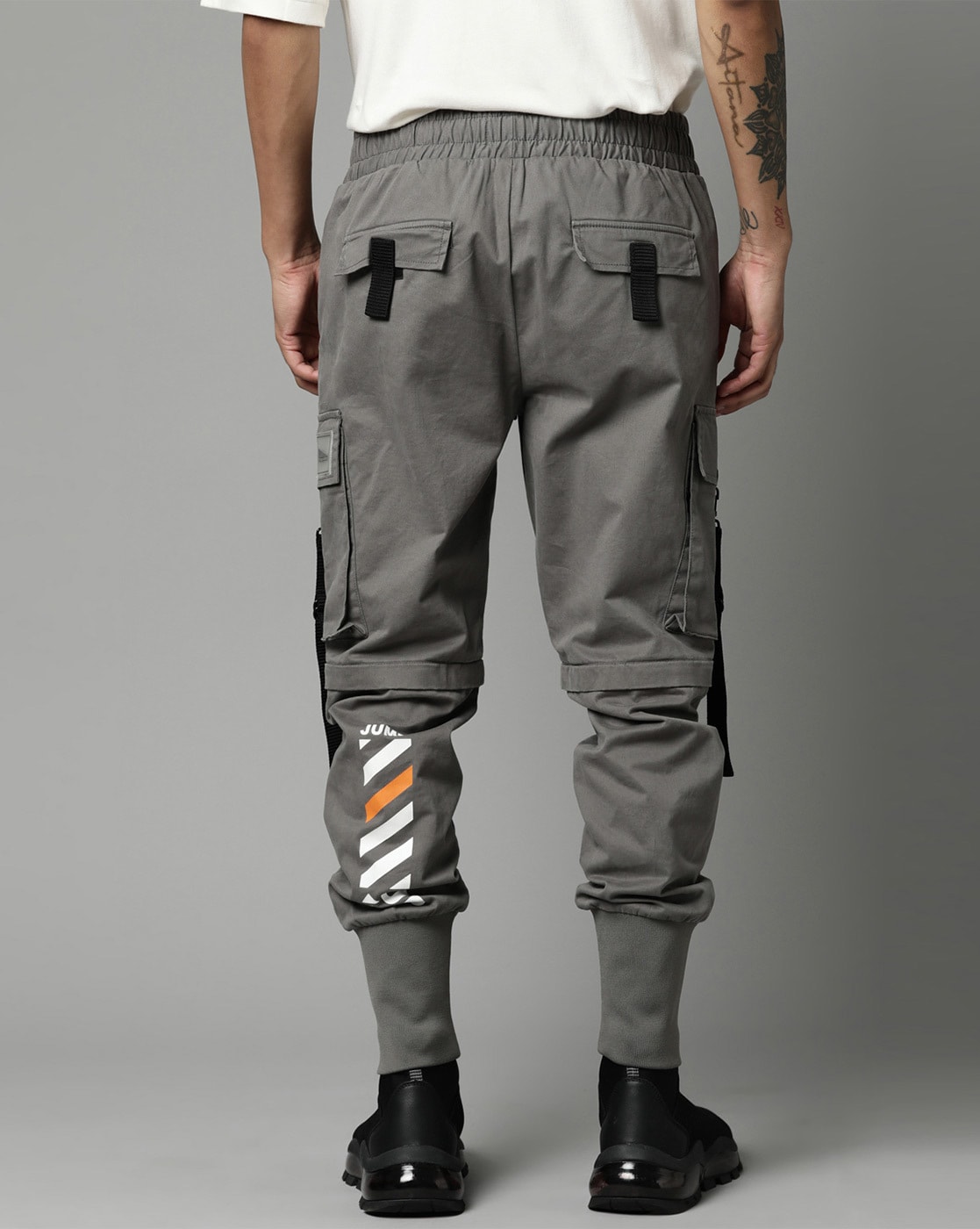 Buy Breakbounce Men Charcoal Grey Solid Slim Fit Joggers  Track Pants for  Men 7301825  Myntra