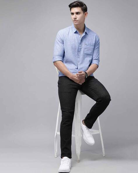 Blue Shirt Combination Pants Ideas | Blue Shirt Matching Pants -  TiptopGents | Mens casual outfits summer, Blue shirt outfit men, Blue jeans  outfit men