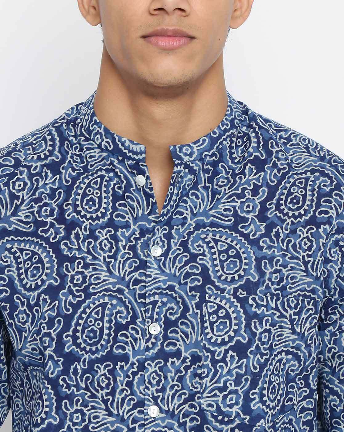 Buy Indigo Shirts for Men by Fabindia Online | Ajio.com