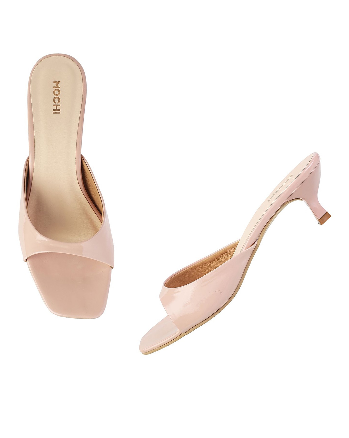 Buy Gold Heeled Sandals for Women by Mochi Online | Ajio.com