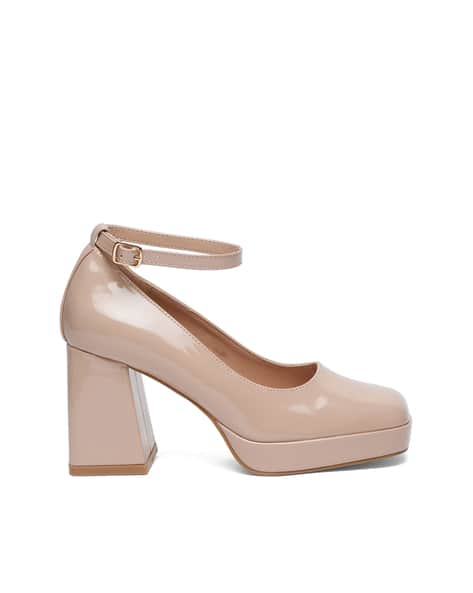 Buy Beige Heeled Sandals for Women by Flat n Heels Online