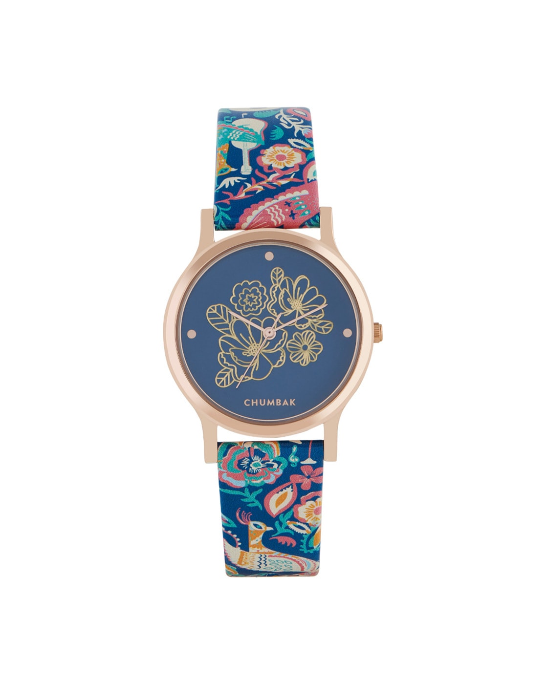 Chumbak Round Dial Analog Watch for Women|Ombre Aztec Collection| Printed  Vegan Leather Strap|Gifts for Women/Girls/Ladies |Stylish Fashion Watch for  Casual/Work - Teal : Amazon.in: Fashion
