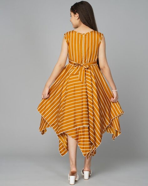 Mustard and hotsell white dress