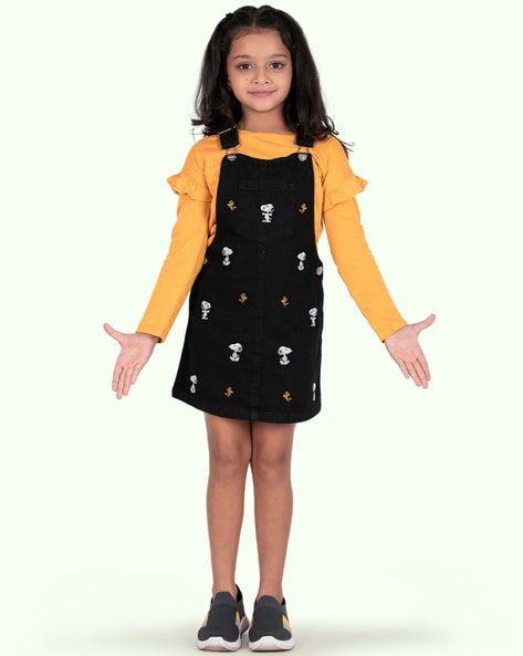 Black dungaree hotsell dress kids