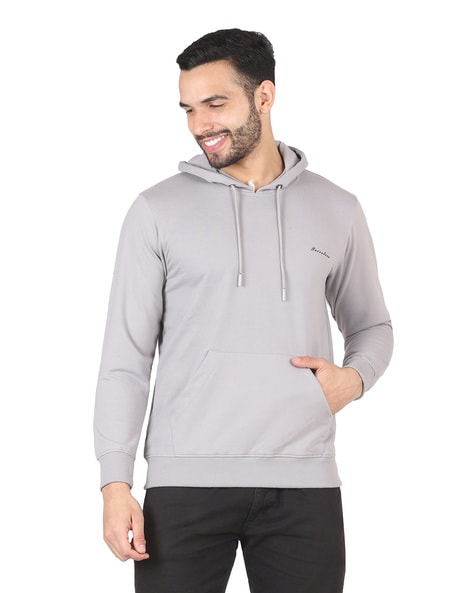 Plain grey hoodie clearance men