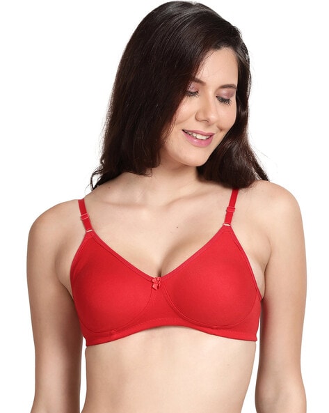 Buy MAASHIE Women T-Shirt Non Padded Bra (RED ) Online at Best Prices in  India - JioMart.