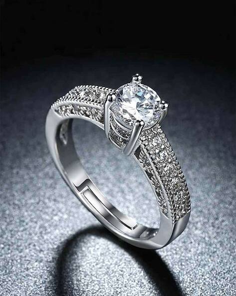 Silver Plated Finger Rings with Beautiful Designs for Women / Ladies / Girls  » Modest Attires