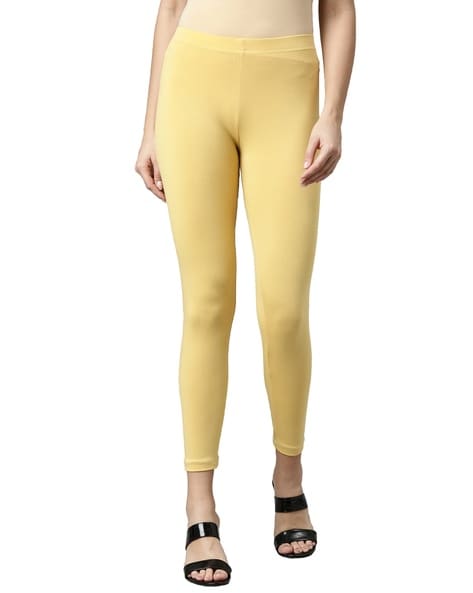 Buy Go Colors Women Light Blue Solid Stretch Leggings Online at Best Prices  in India - JioMart.