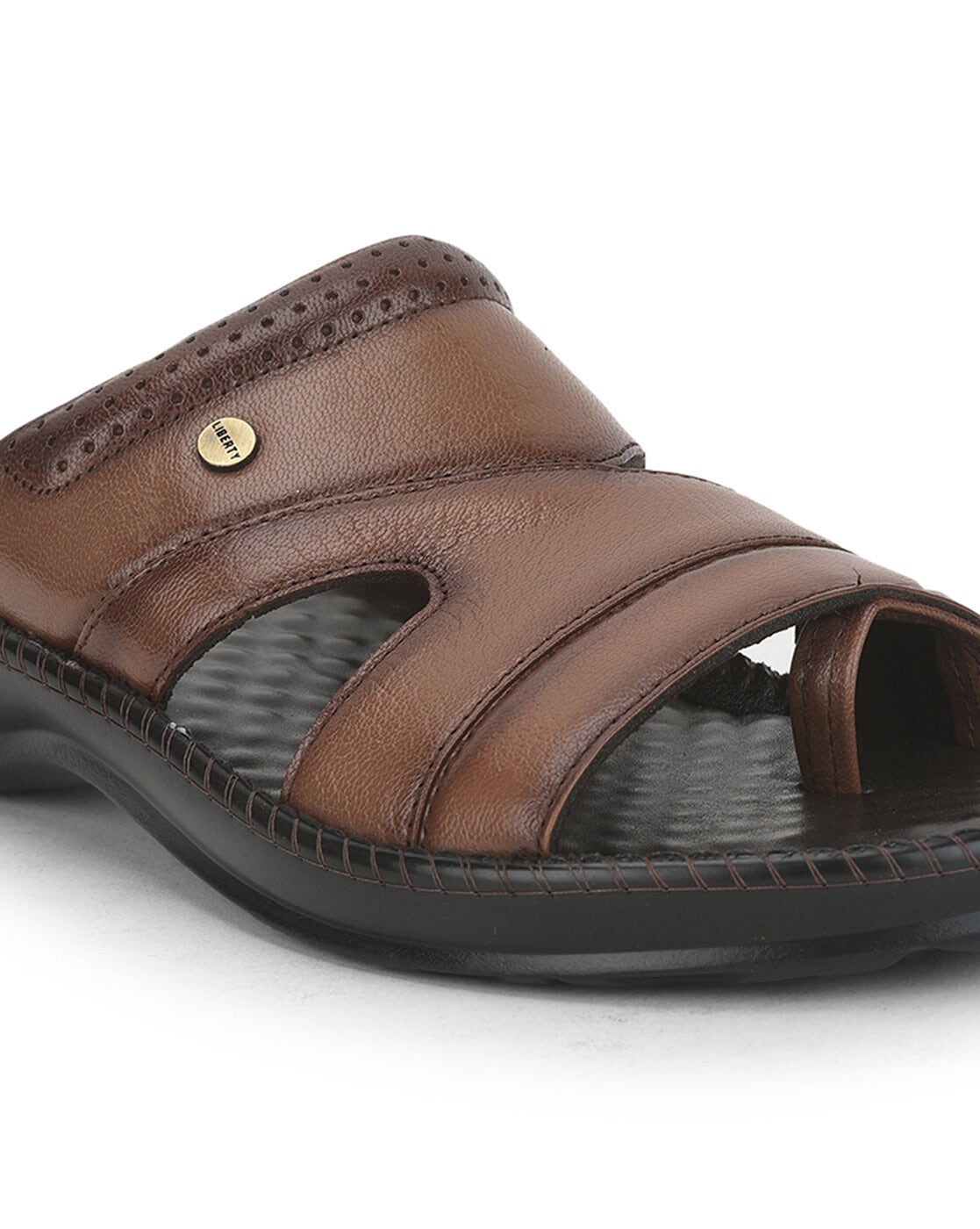 Men Black Geniune Leather Sandals at Rs 350/pair in Agra | ID: 26557267212