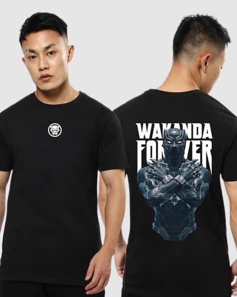 Superhero Print Crew- Neck T-Shirt