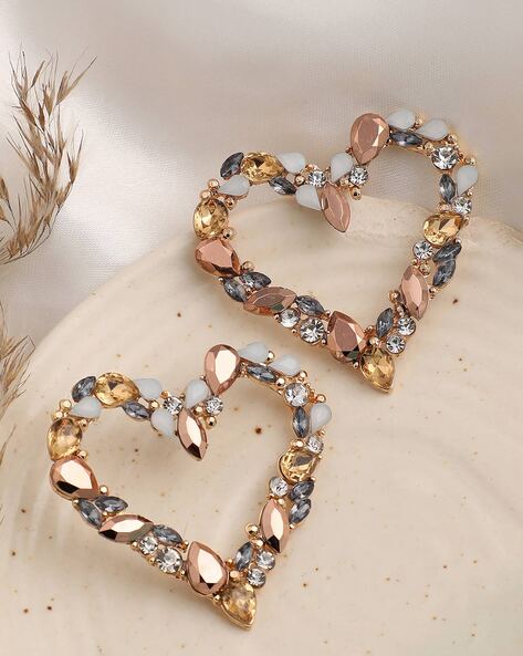 Heart shaped hot sale earrings online