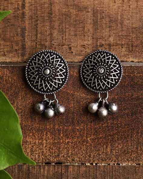 Buy Paninaro Oxidised Trending Antique Big Jhumka Earring for Women & Girls  at Amazon.in