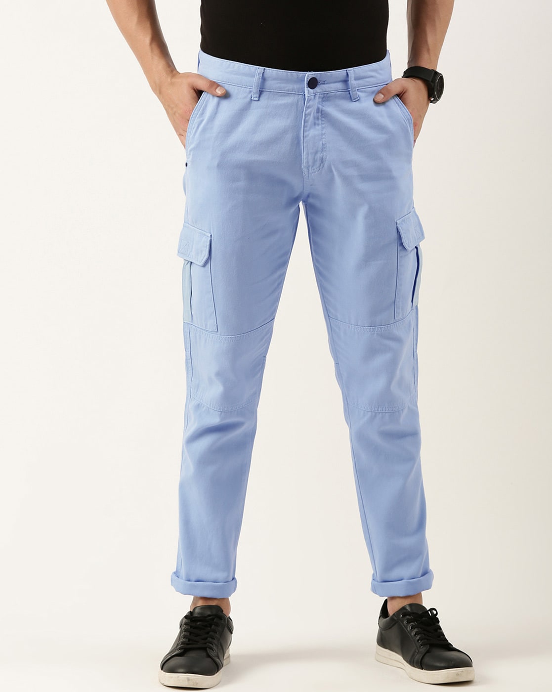 Cargo pants - light blue –