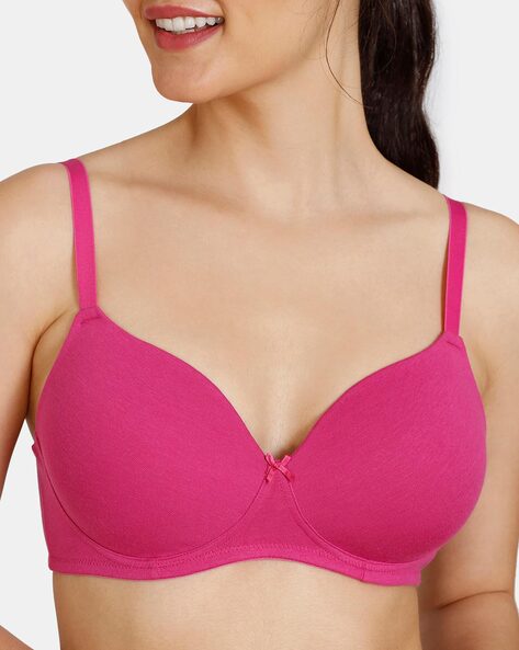 Buy Madam Women Pink T Shirt Non Padded Bra 34C Online at Best Prices in  India - JioMart.