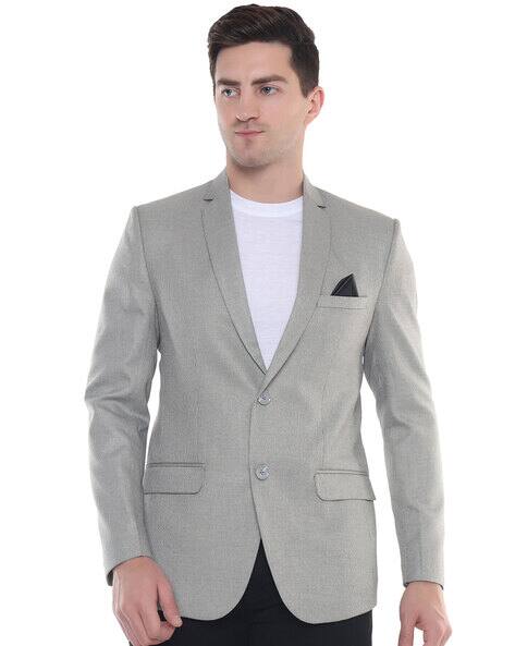 Single Breasted Blazer with Notched Lapel