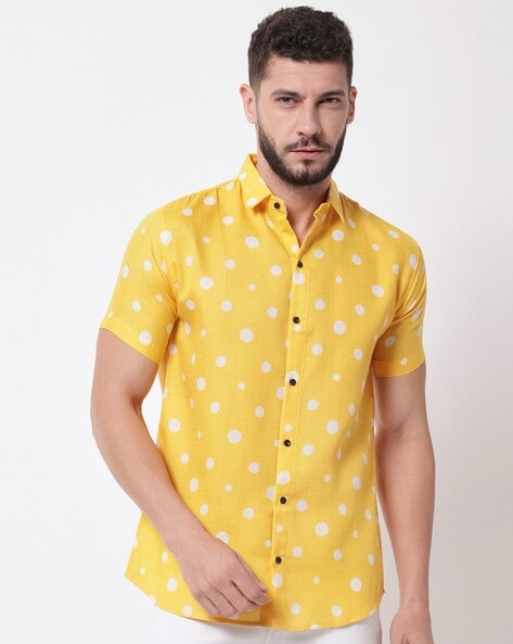 Yellow polka hot sale dot blouse