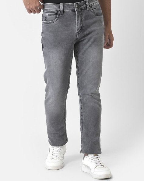 Navy Blue Light Faded Jeans- Crimsoune Club | Free Shipping | COD