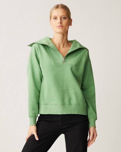 Sweatshirt with Half-Zip Closure