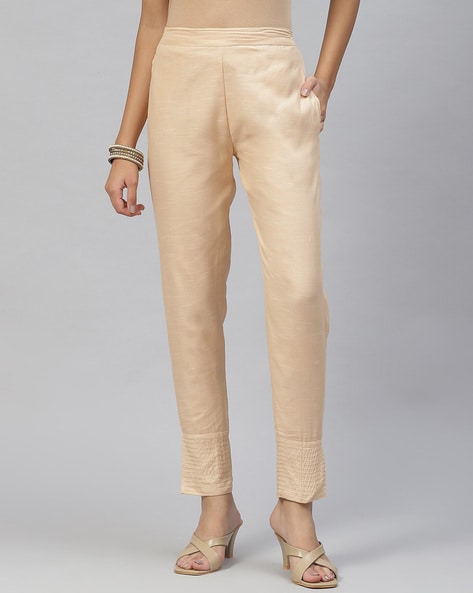 W Slim Fit Women Gold Trousers - Buy W Slim Fit Women Gold Trousers Online  at Best Prices in India | Flipkart.com