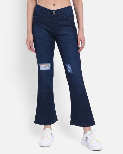 The Dry State Lightly-Washed Distressed Bootcut Jeans