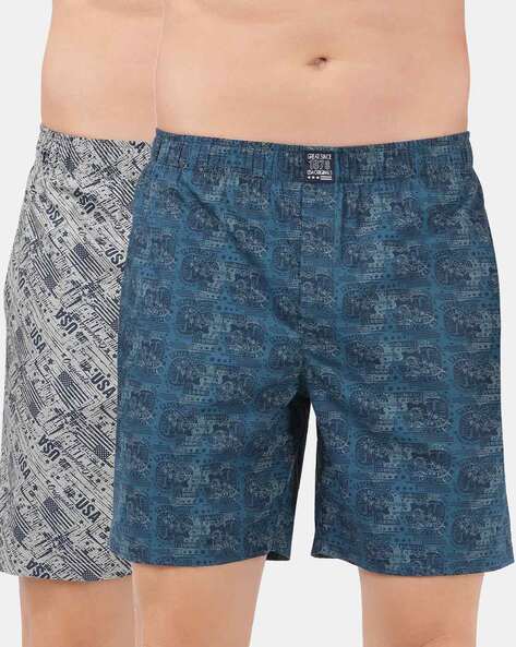 Buy Jockey Style US57 Men's Super Combed Mercerized Cotton Woven Printed Boxer  Shorts with Side Pocket - Seaport Teal Online at Best Prices in India -  JioMart.