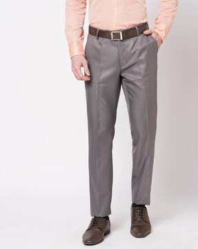 Grey Dress Pants with Brown Belt Smart Casual Outfits For Men 45 ideas   outfits  Lookastic