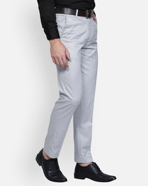 Formal Trouser: Buy Men Gray Cotton Rayon Formal Trouser Online - Cliths.com