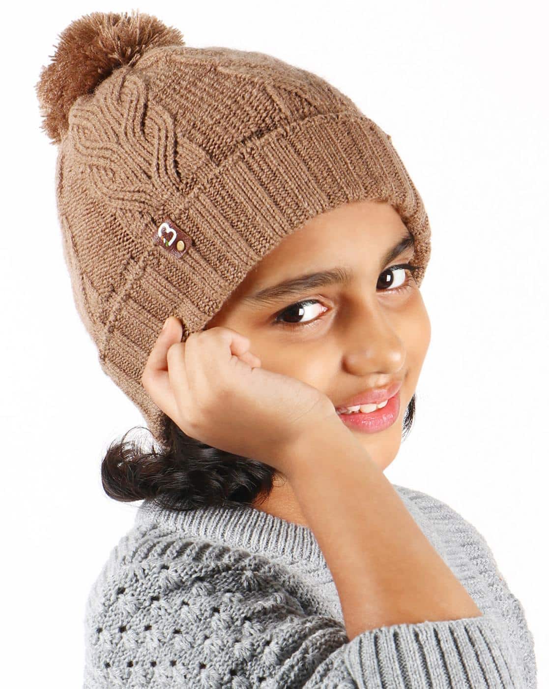 Buy Bharatasya Knitted Winter Beanie Online | Ajio.com