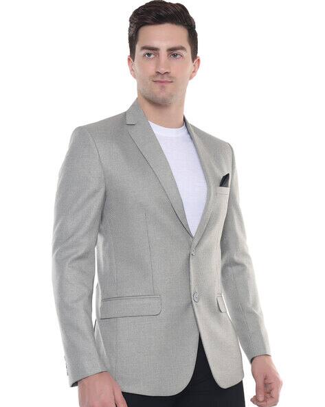 Single Breasted Blazer with Notched Lapel