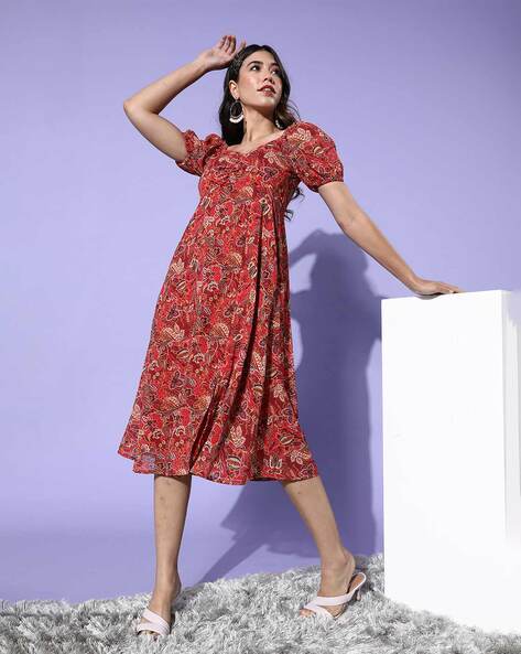 Buy Miss Chase Multicolor Geometric Print Wrap Dress for Women's Online @  Tata CLiQ