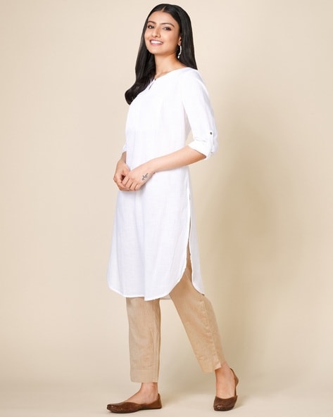 Buy Off White Kurta Suit Sets for Women by Fabindia Online | Ajio.com