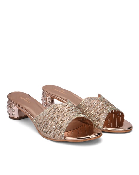 Buy Catwalk Rose Golden Slip-on Sandals for Women's Online at Lowest Price  Ever in India | Check Reviews & Ratings - Shop The World