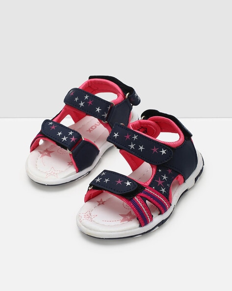 Girls discount navy sandals