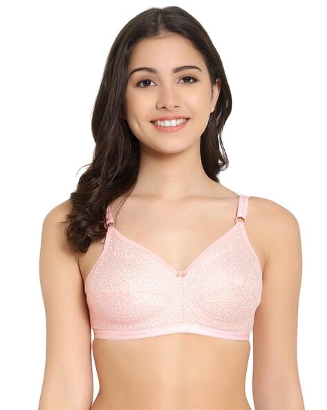 Buy Clovia Padded Non-Wired Full Coverage T-Shirt Bra - Peach at Rs.392  online