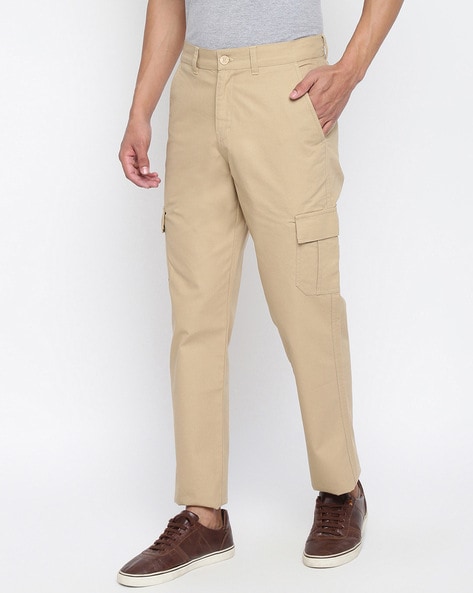 Buy Natural Cotton Straight Fit Cargo Pants for Men Online at Fabindia   20040943