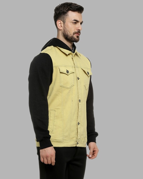 Buy Levi's Yellow & White Colour-Block Jacket for Men Online @ Tata CLiQ