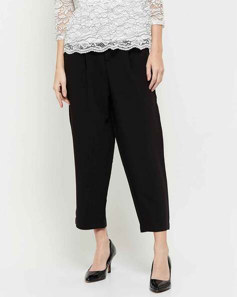 Buy Black Trousers & Pants for Women by max Online