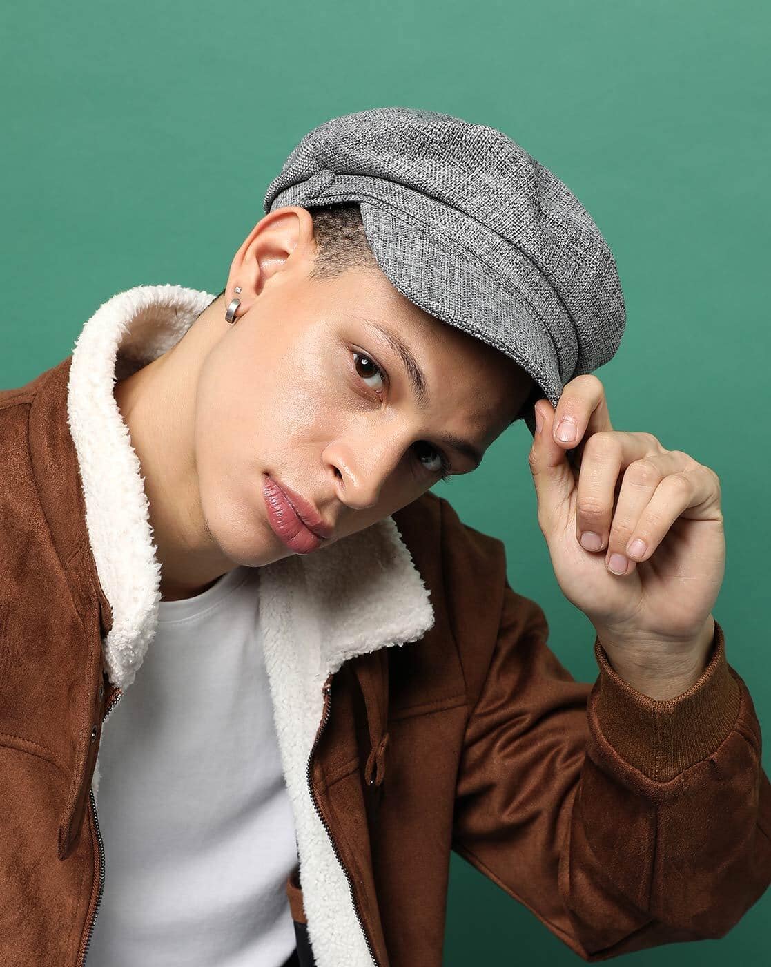 Textured Flat Cap