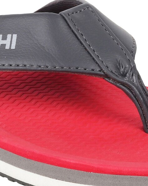 Buy Red Flip Flop Slippers for Men by Mochi Online Ajio