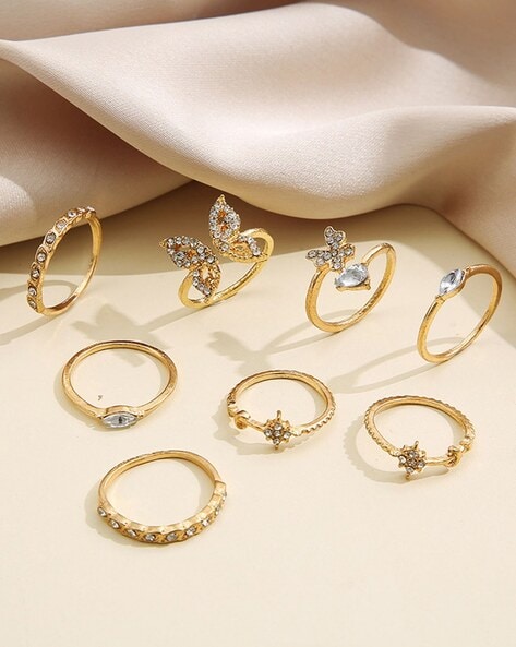 Buy Gold-Toned Rings for Women by Jewels galaxy Online