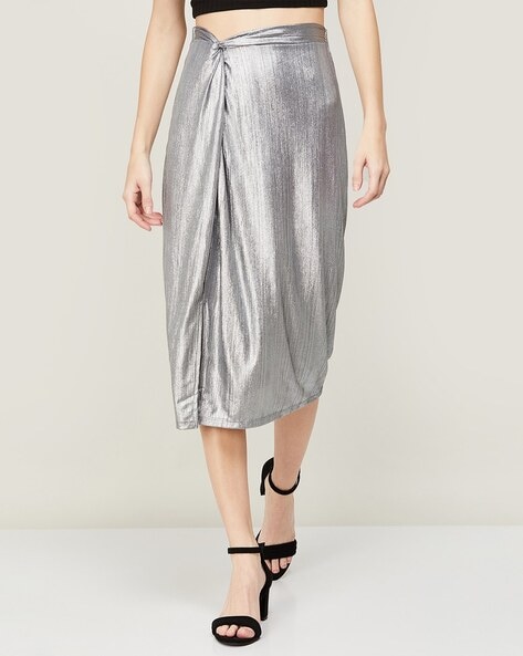 Buy Silver Skirts for Women by Ginger by Lifestyle Online Ajio