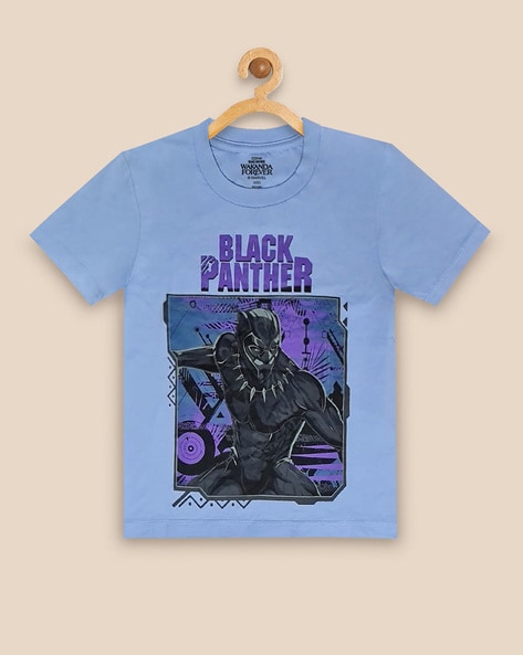 boys black panther t shirt