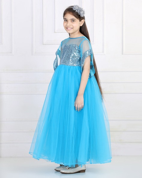 Wish Little Women A-line Light Blue Dress - Buy Wish Little Women A-line Light  Blue Dress Online at Best Prices in India | Flipkart.com