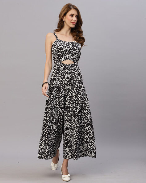 Buy Women Leopard Print Belted Collared Jumpsuit  Honeymoon Dress Online  India  FabAlley