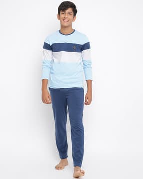 li'l tomatoes Colourblock Lounge T-Shirt & Pants Set-picture-10