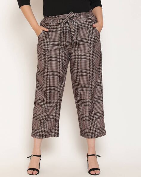 Rebecca Taylor Houndstooth Print Cropped Pants | Bloomingdale's