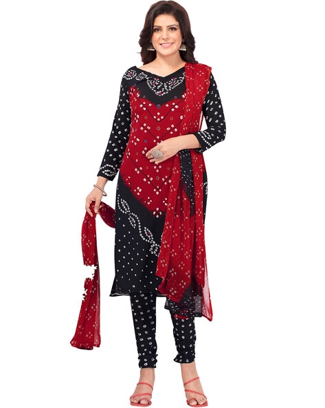 Black And Red Floral Dress | Latest Kurti Designs